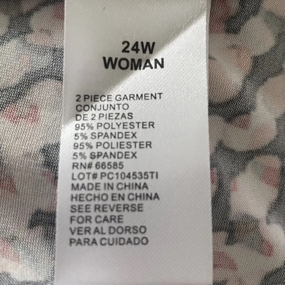 Chelsea Suite Multi Color Flounce Hem Sleeveless Dress Womens Size 24W (53) - Picture 4 of 5